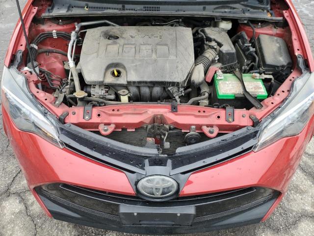 2T1BURHE9HC772208 - 2017 TOYOTA COROLLA L RED photo 11