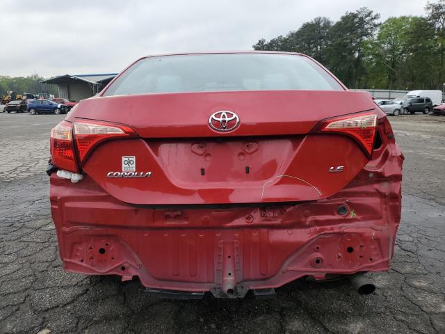 2T1BURHE9HC772208 - 2017 TOYOTA COROLLA L RED photo 6