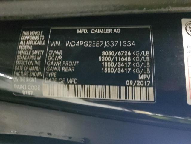 WD4PG2EE7J3371334 - 2018 MERCEDES-BENZ METRIS BLACK photo 13