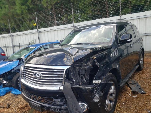 JN8AZ2NEXC9016799 - 2012 INFINITI QX56 BLACK photo 2