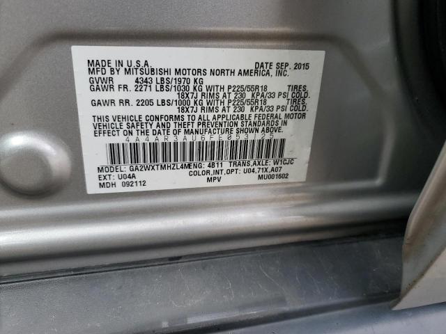 4A4AR3AU6FE053125 - 2015 MITSUBISHI OUTLANDER ES SILVER photo 13