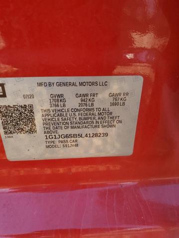 1G1JG6SB5L4128239 - 2020 CHEVROLET SONIC RED photo 12