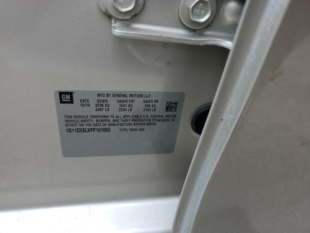 1G11C5SLXFF191862 - 2015 CHEVROLET MALIBU 1LT GOLD photo 13
