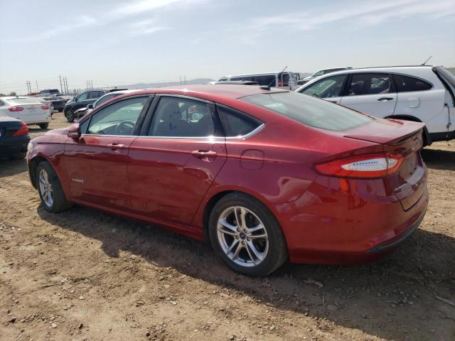 3FA6P0LU1GR178858 - 2016 FORD FUSION SE HYBRID RED photo 2