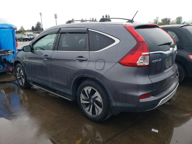 5J6RM4H9XFL031487 - 2015 HONDA CR-V TOURING GRAY photo 2