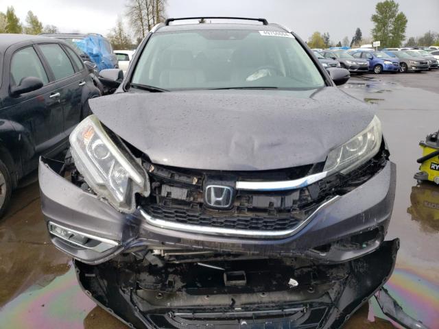 5J6RM4H9XFL031487 - 2015 HONDA CR-V TOURING GRAY photo 5