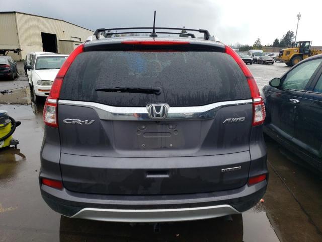 5J6RM4H9XFL031487 - 2015 HONDA CR-V TOURING GRAY photo 6