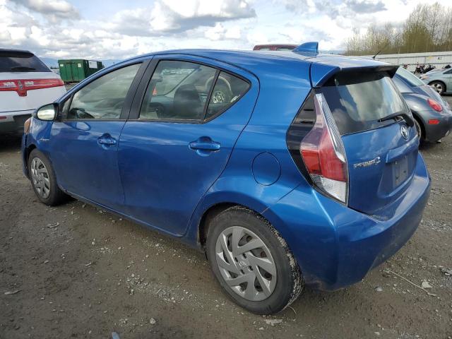 JTDKDTB35F1087824 - 2015 TOYOTA PRIUS C BLUE photo 2