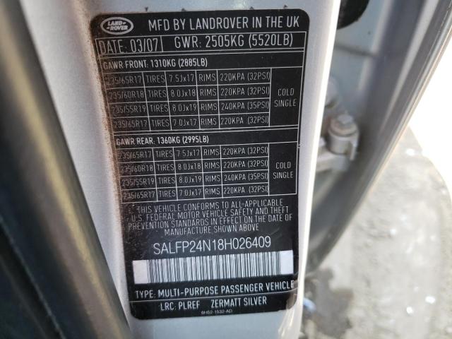 SALFP24N18H026409 - 2008 LAND ROVER LR2 SE SILVER photo 14