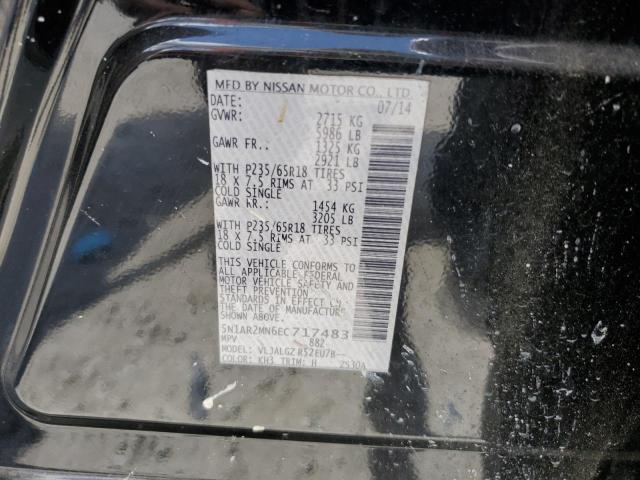 5N1AR2MN6EC717483 - 2014 NISSAN PATHFINDER S 黑色 照片 13