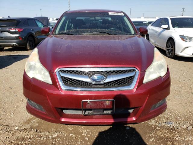 4S3BMAC66B1239231 - 2011 SUBARU LEGACY 2.5I PREMIUM RED photo 5