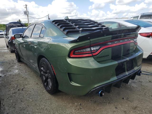 2C3CDXGJ2MH618466 - 2021 DODGE CHARGER SCAT PACK GREEN photo 2