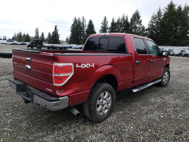 1FTFW1EF9DKE18398 - 2013 FORD F150 SUPERCREW RED photo 3