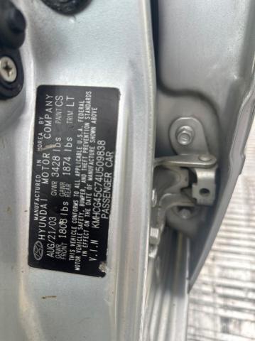 KMHCG45C74U509838 - 2004 HYUNDAI ACCENT GL SILVER photo 12