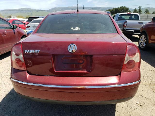 WVWPD63B43P452516 - 2003 VOLKSWAGEN PASSAT GLS RED photo 6