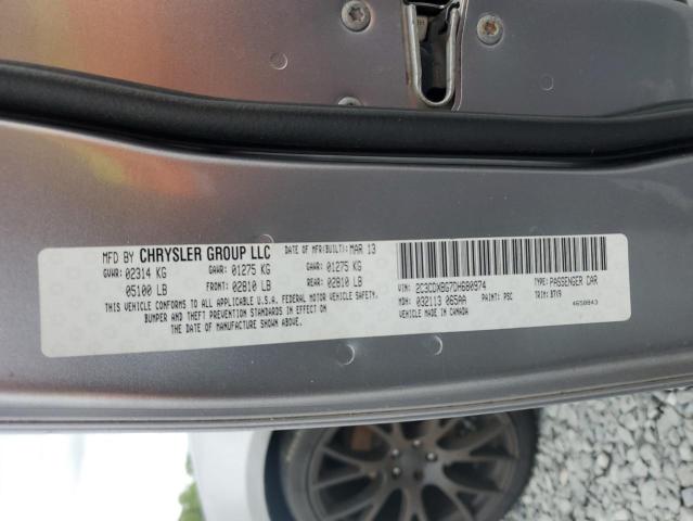 2C3CDXBG7DH680974 - 2013 DODGE CHARGER SE SILVER photo 12