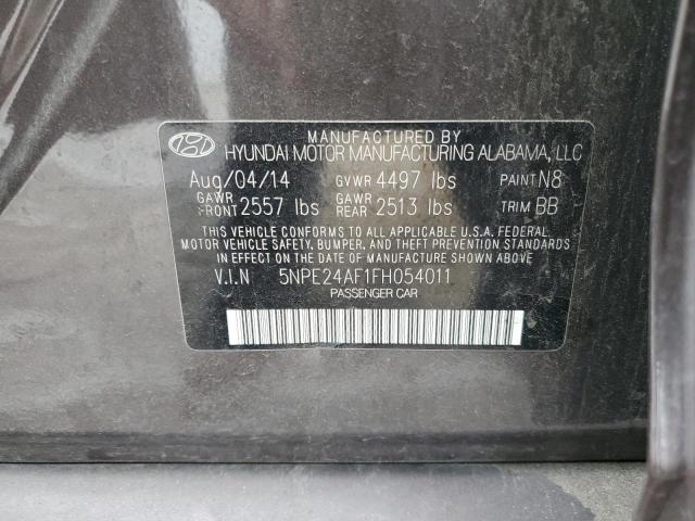 5NPE24AF1FH054011 - 2015 HYUNDAI SONATA SE BROWN photo 12