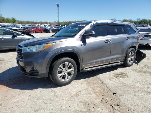 5TDKKRFH2FS104774 - 2015 TOYOTA HIGHLANDER XLE GRAY photo 1