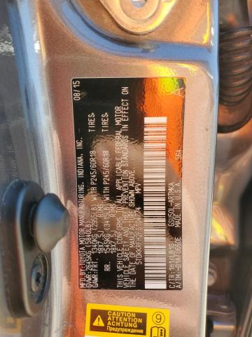 5TDKKRFH2FS104774 - 2015 TOYOTA HIGHLANDER XLE GRAY photo 14
