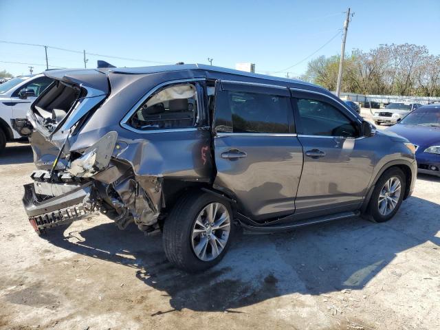 5TDKKRFH2FS104774 - 2015 TOYOTA HIGHLANDER XLE GRAY photo 3