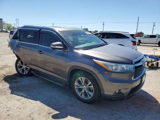 5TDKKRFH2FS104774 - 2015 TOYOTA HIGHLANDER XLE GRAY photo 4