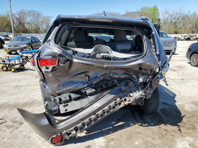 5TDKKRFH2FS104774 - 2015 TOYOTA HIGHLANDER XLE GRAY photo 6
