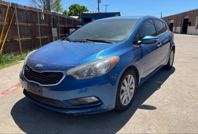 KNAFX5A80F5364807 - 2015 KIA FORTE EX BLUE photo 2