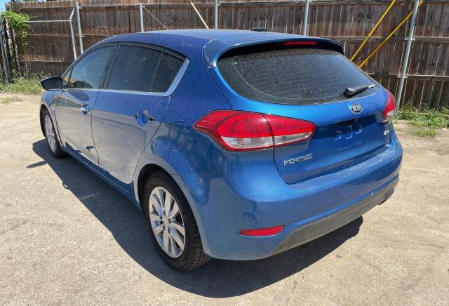 KNAFX5A80F5364807 - 2015 KIA FORTE EX BLUE photo 3