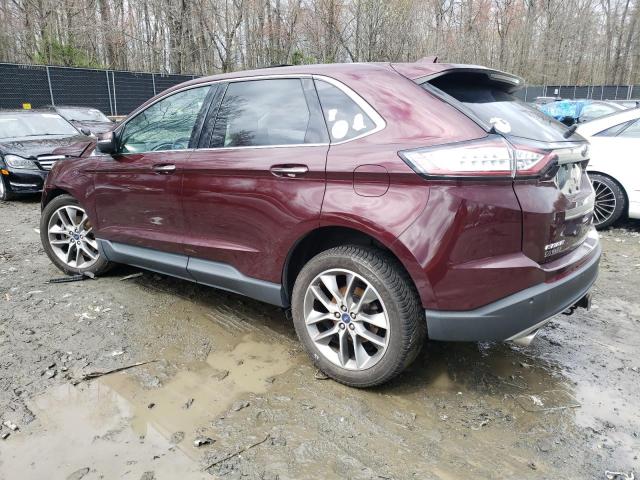 2FMPK4K86HBC14614 - 2017 FORD EDGE TITANIUM BURGUNDY photo 2