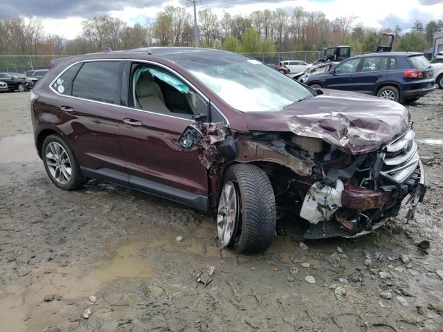 2FMPK4K86HBC14614 - 2017 FORD EDGE TITANIUM BURGUNDY photo 4