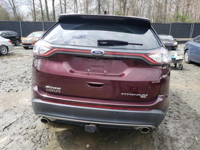 2FMPK4K86HBC14614 - 2017 FORD EDGE TITANIUM BURGUNDY photo 6