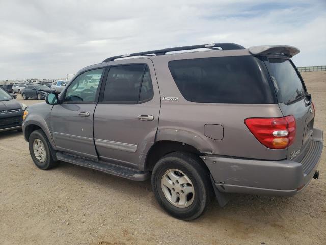 5TDBT48A82S080734 - 2002 TOYOTA SEQUOIA LIMITED GRAY photo 2