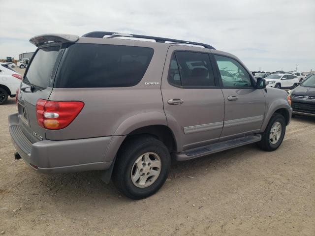 5TDBT48A82S080734 - 2002 TOYOTA SEQUOIA LIMITED GRAY photo 3