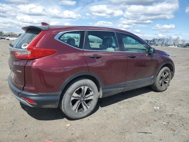 2HKRW6H37JH203124 - 2018 HONDA CR-V LX BURGUNDY photo 3