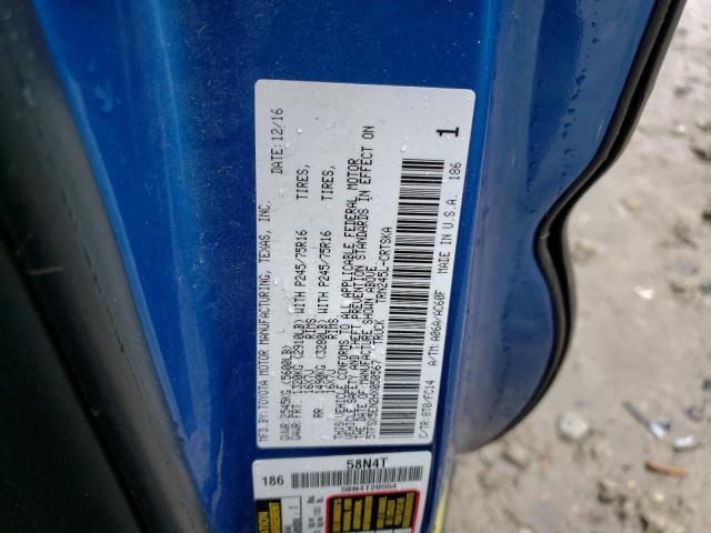 5TFSX5EN2HX050567 - 2017 TOYOTA TACOMA ACCESS CAB ლურჯი ფოტო 12