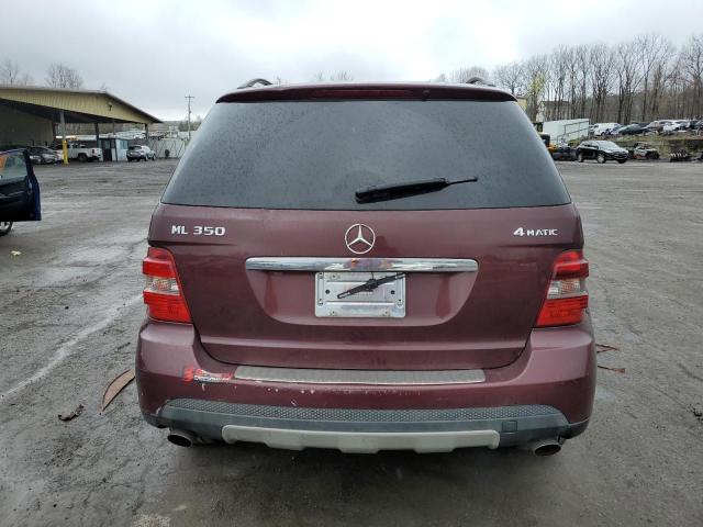 4JGBB86E27A177069 - 2007 MERCEDES-BENZ ML 350 BURGUNDY photo 6