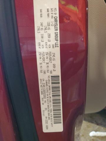 2C4RC1CG9CR232832 - 2012 CHRYSLER TOWN & COU TOURING L BURGUNDY photo 14