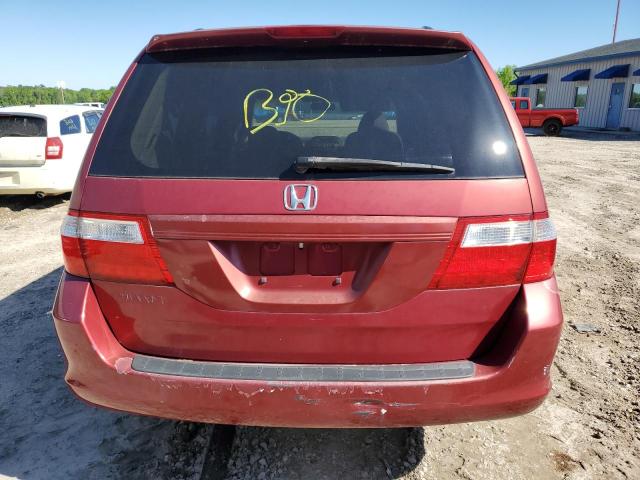 5FNRL384X6B430684 - 2006 HONDA ODYSSEY EX RED photo 6