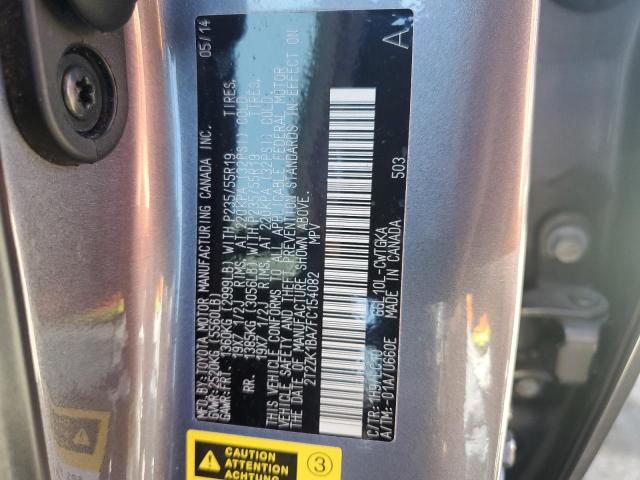 2T2ZK1BA7FC154082 - 2015 LEXUS RX 350 CHARCOAL photo 14