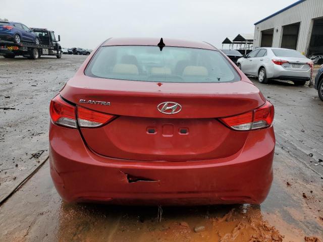 KMHDH4AE8DU735086 - 2013 HYUNDAI ELANTRA GLS RED photo 6