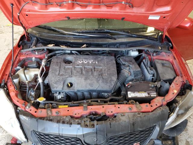 2T1BU4EE4AC483699 - 2010 TOYOTA COROLLA BASE RED photo 11