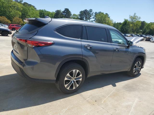 5TDGZRAH8LS509817 - 2020 TOYOTA HIGHLANDER XLE GRAY photo 3