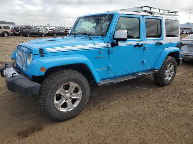 1C4BJWEG7HL683758 - 2017 JEEP WRANGLER U SAHARA BLUE photo 1