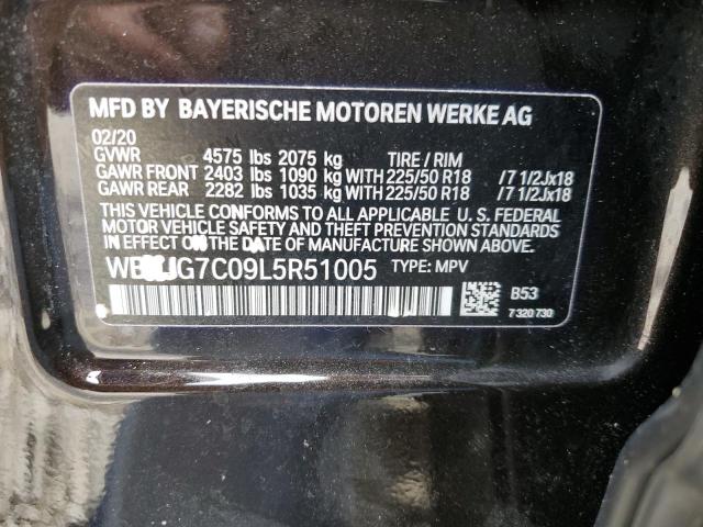 WBXJG7C09L5R51005 - 2020 BMW X1 SDRIVE28I BLACK photo 13