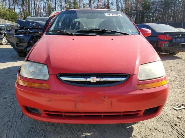 KL1TD52695B380345 - 2005 CHEVROLET AVEO BASE Qırmızı foto 5