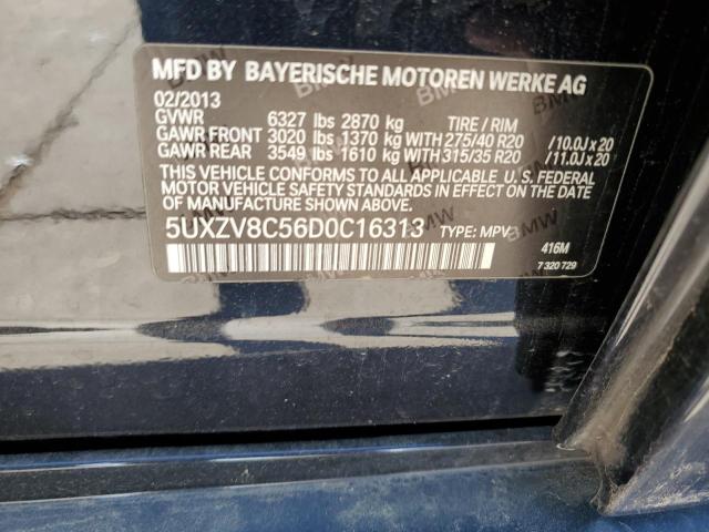 5UXZV8C56D0C16313 - 2013 BMW X5 XDRIVE50I BLACK photo 13