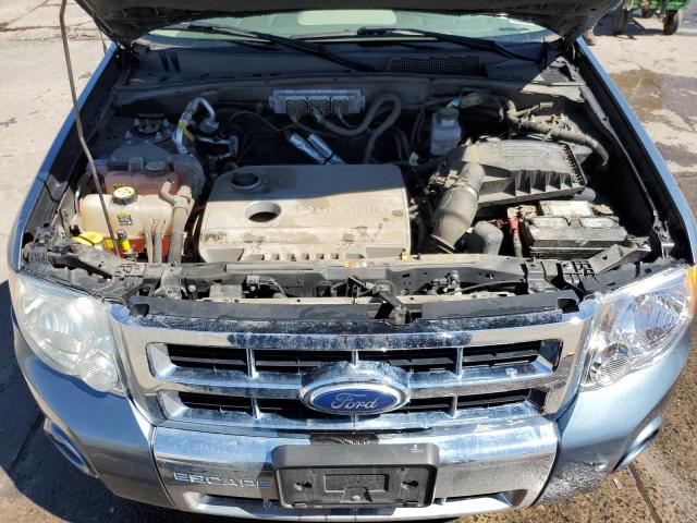 1FMCU5K38BKB13865 - 2011 FORD ESCAPE HYBRID BLUE photo 12