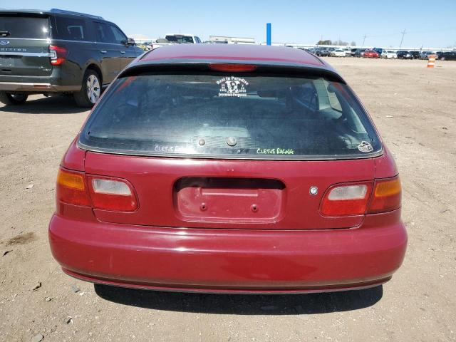 2HGEH2344NH536768 - 1992 HONDA CIVIC CX RED photo 6