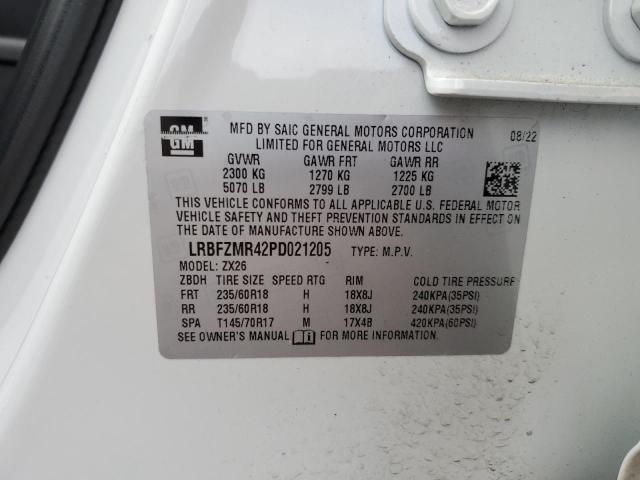 LRBFZMR42PD021205 - 2023 BUICK ENVISION PREFERRED WHITE photo 12