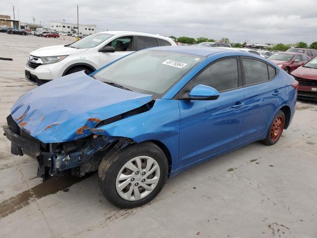 KMHD74LFXJU450460 - 2018 HYUNDAI ELANTRA SE BLUE photo 1